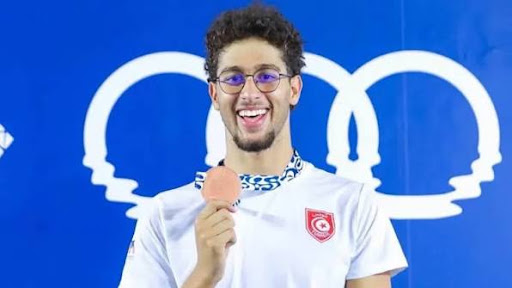 Ahmed Jaouadi avec sa médaille